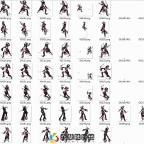弓箭女侠客武侠人物怪物素材