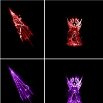 2种颜瑟雷霆高清衣服武器素材