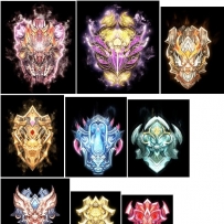 12个传奇盾牌素材