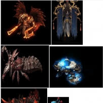 6个复古怪物素材