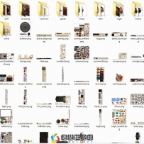 2套暗黑UI图标界面素材